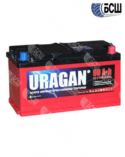 Аккумуляторная батарея марки URAGAN (6СТ-90 АП3(0)) (090 10 10 01 0201 09 11 9L]